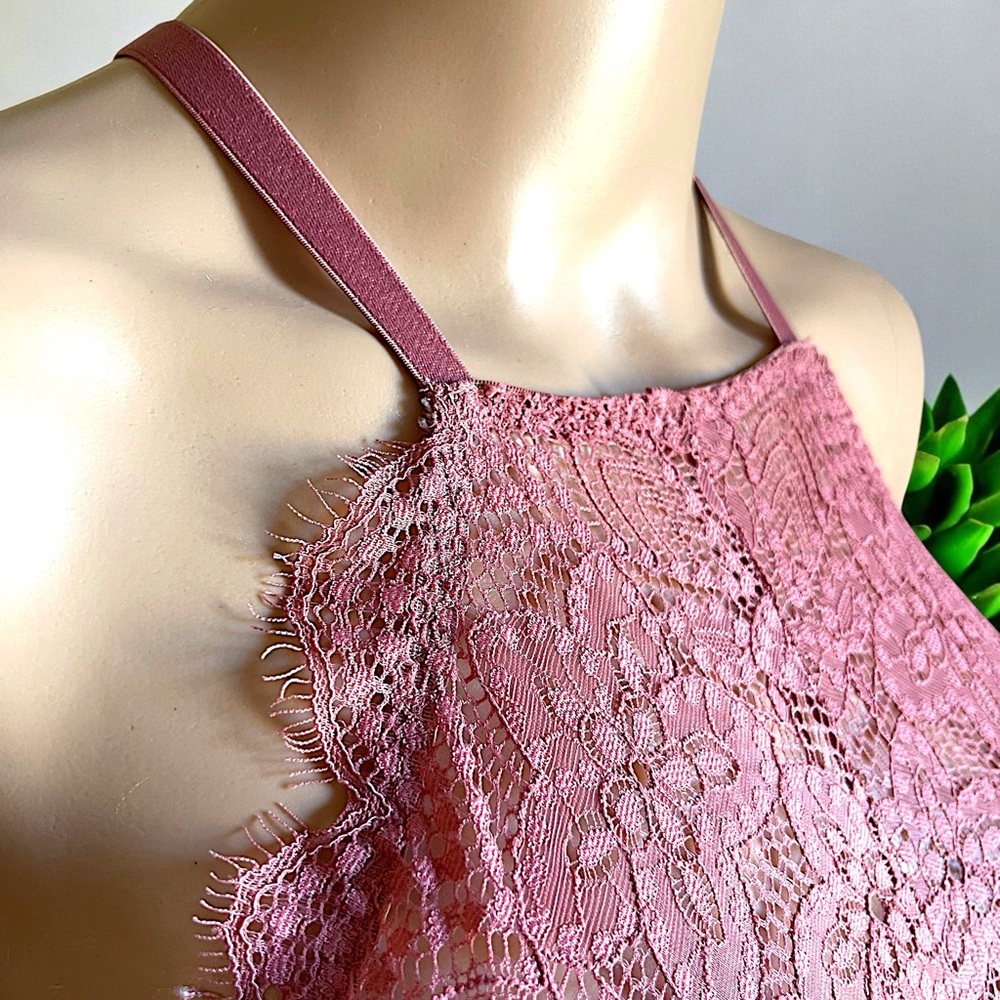 Victoria's Secret PINK Eyelash Lace High-Neck Bralette - Picture 8 of 16